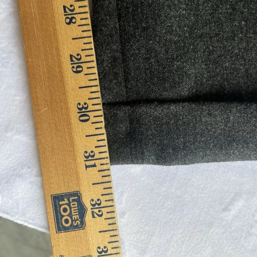 Berle Dress Pants Men's Size 42R Gray Wool Pleated Cuffed 31